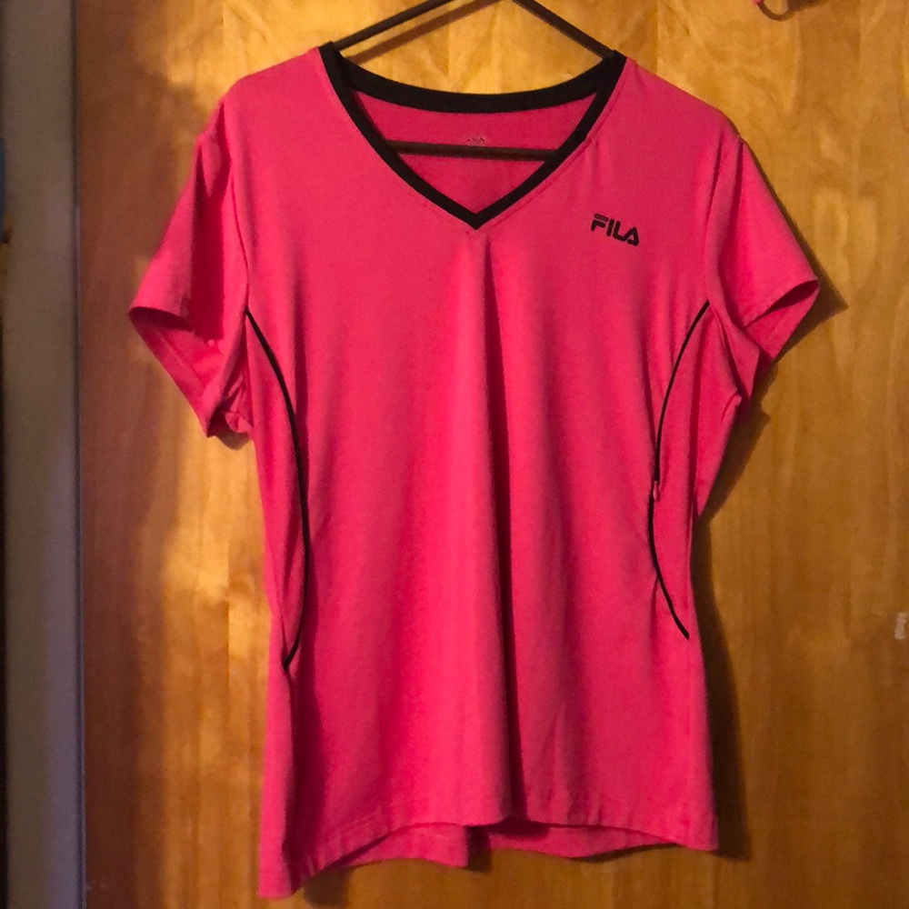 Pink athletic shirt